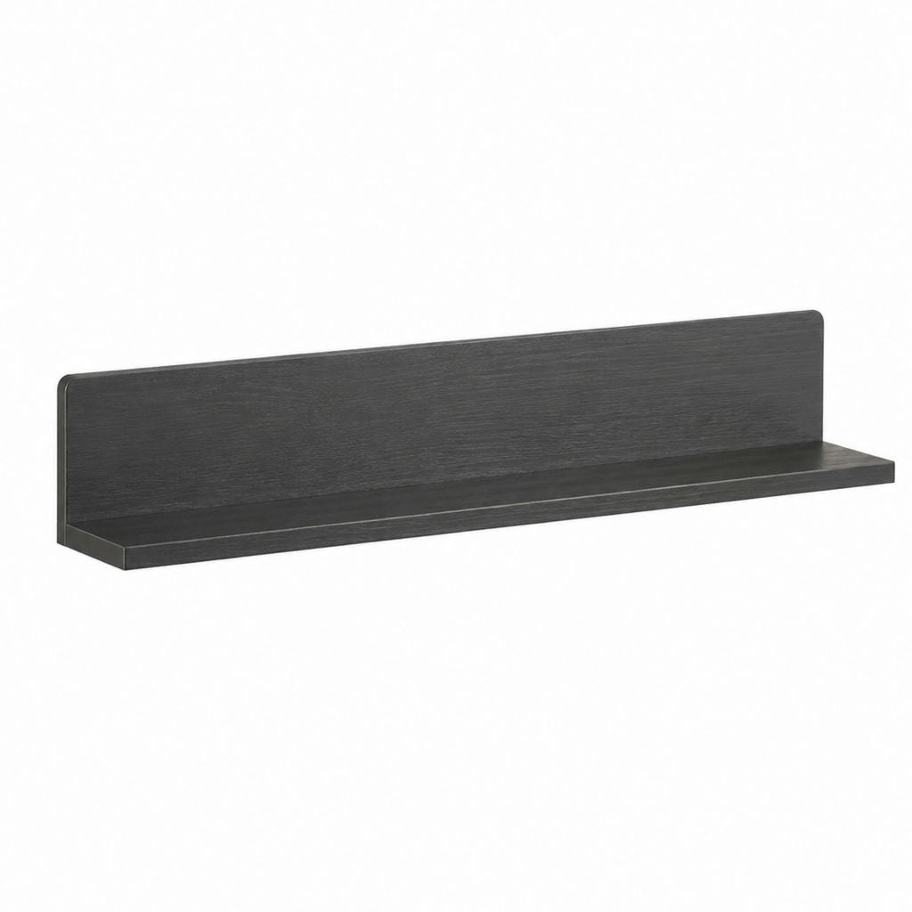 Étagère murale avec rebord gris anthracite en panneau MDF 80 x 15 x 20 cm