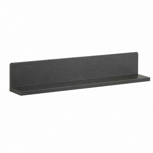 Étagère murale avec rebord gris anthracite en panneau MDF 80 x 15 x 20 cm